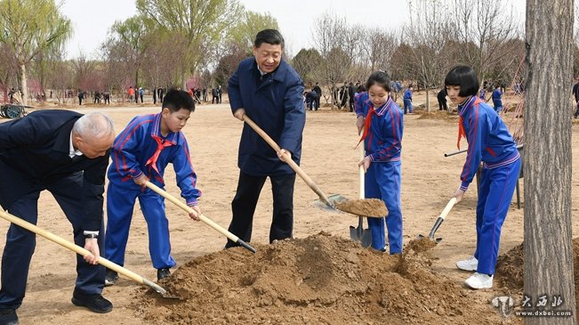 党和国家领导人参加首都义务植树活动